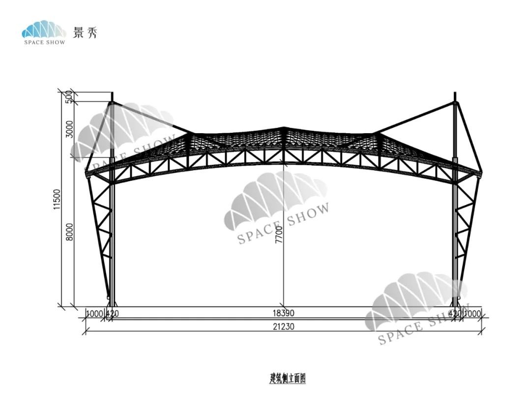 篮球场膜结构 篮球场膜结构