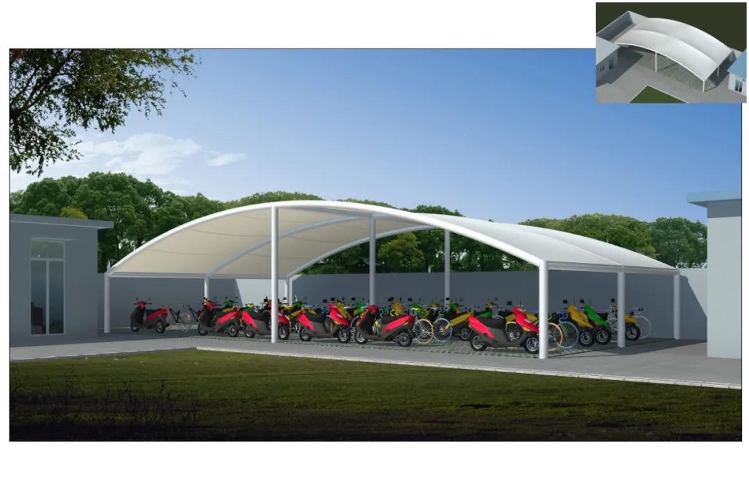 膜结构车棚 膜结构车棚