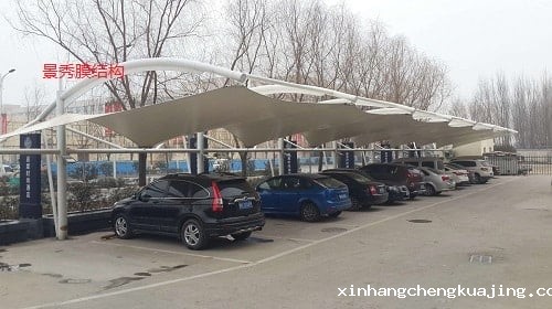 张拉膜车棚 张拉膜车棚