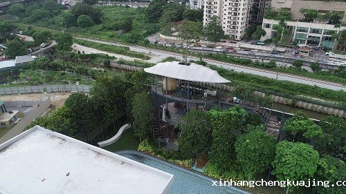 楼顶遮阳钢膜结构棚 楼顶遮阳钢膜结构棚