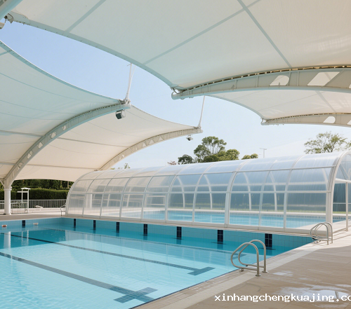 泳池膜结构遮阳棚 泳池膜结构遮阳棚