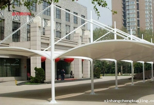 膜结构pvdf汽车棚