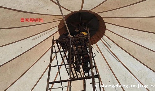 污水池反吊膜结构