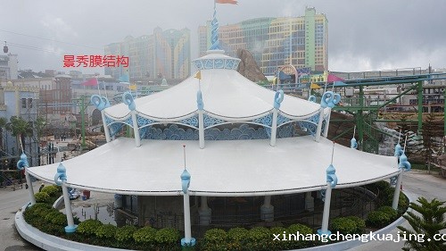 水上乐园大门口张拉膜遮阳棚