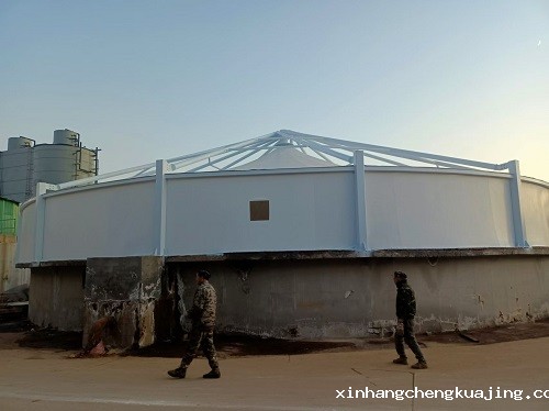 污水池不锈钢遮阳雨棚施工