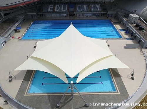 体育场膜结构游泳池