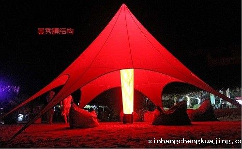 吊顶式张拉膜结构景观 吊顶式张拉膜结构景观