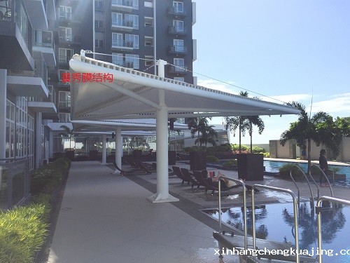 小区泳池膜结构遮阳棚 小区泳池膜结构遮阳棚