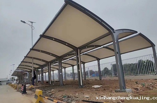 东莞顺丰产业园膜结构车棚案例分享 东莞顺丰产业园膜结构车棚案例分享