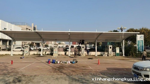 充电桩膜结构车棚定做 充电桩膜结构车棚定做